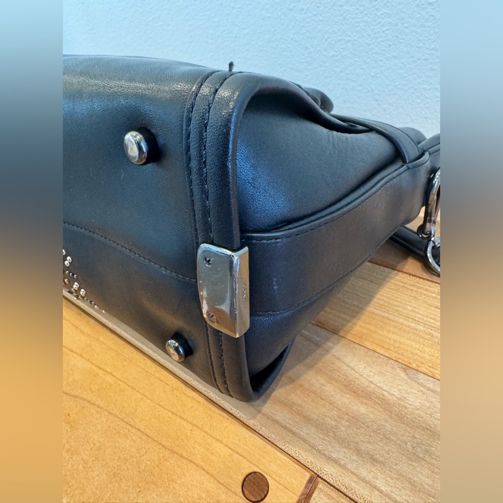 Coach Swagger Studded Black EUC - Picture 7 of 13